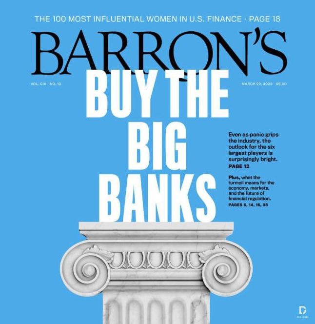 Barron's Cover Buy the big banks March Picture