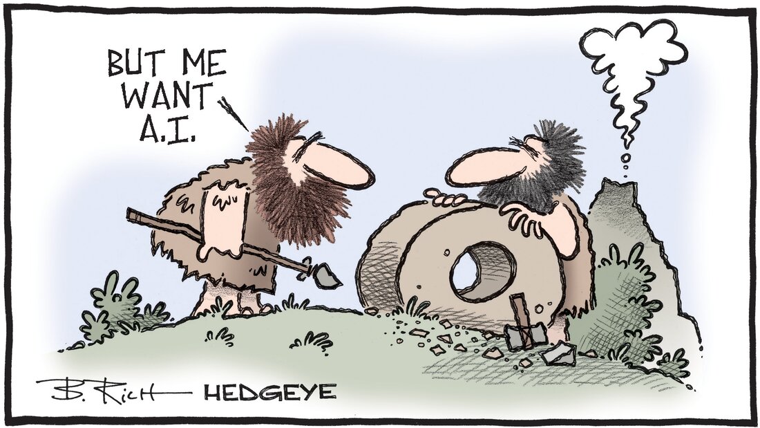 Hedgeye Bob Rich Cartoon of the Day - Caving in to the Hype - Friday 26.05.2023 Picture