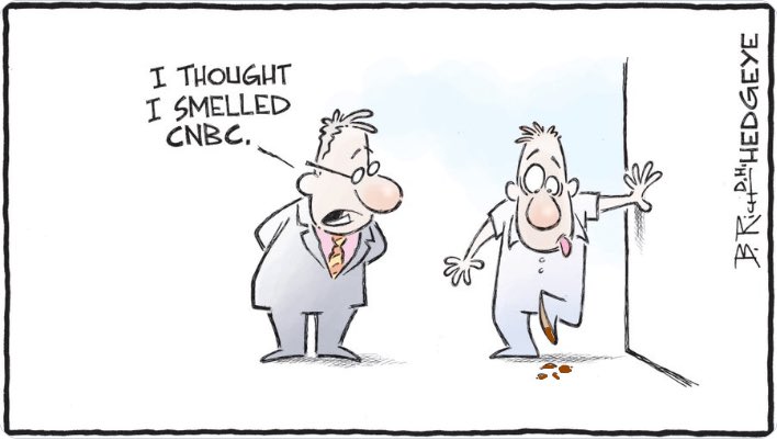 Hedgeye Bob Rich Cartoon of the Day - CNBC Full of shit - Friday 19.05.2023 Picture