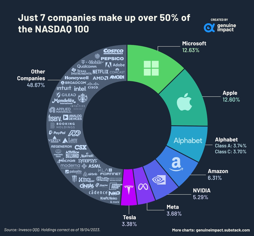 Visual Capitalist - Charted- Companies in the Nasdaq 100, by Weight - Macro Blog Romania - 14.07.2023 Picture
