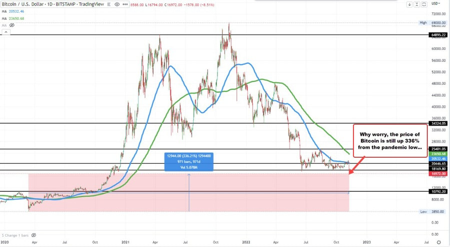 ForexLive Bitcoin chart why worry 10 November 2022 Picture