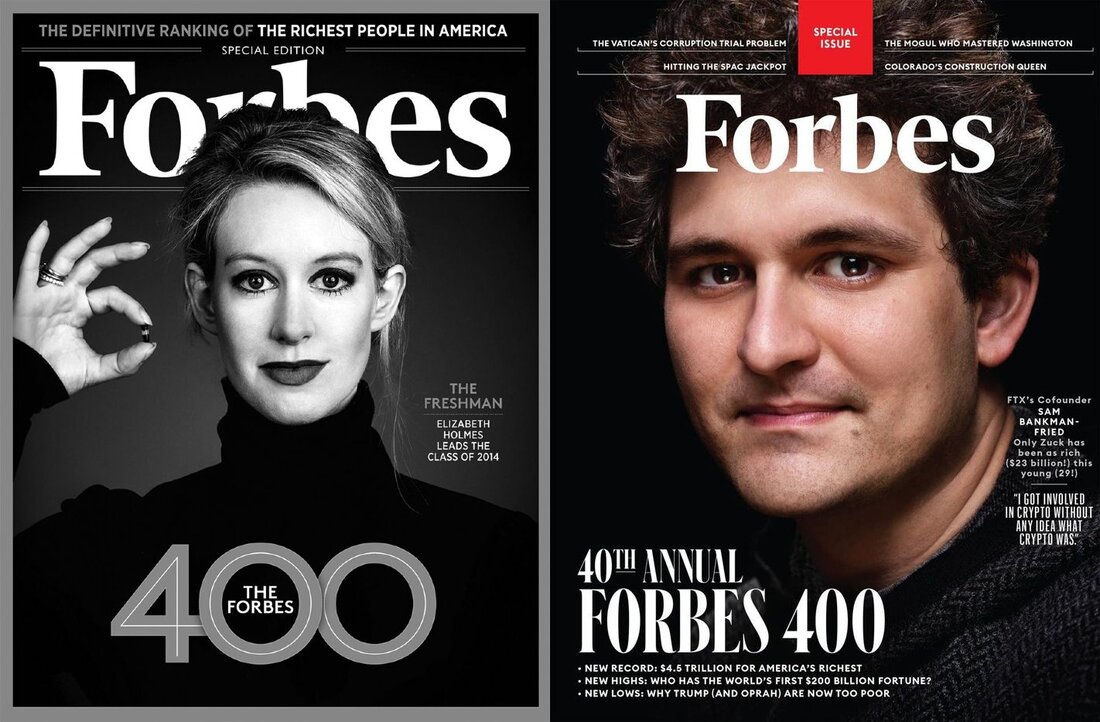 Old Forbes Cover with Elizabeth Holmes and Sam Bankman-Fried Picture