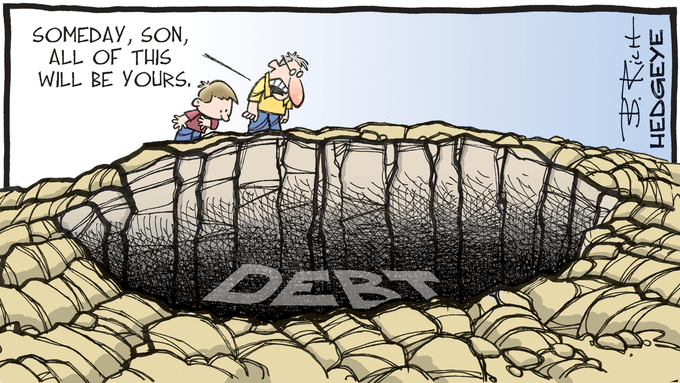 Hedgeye Cartoon Debt Picture