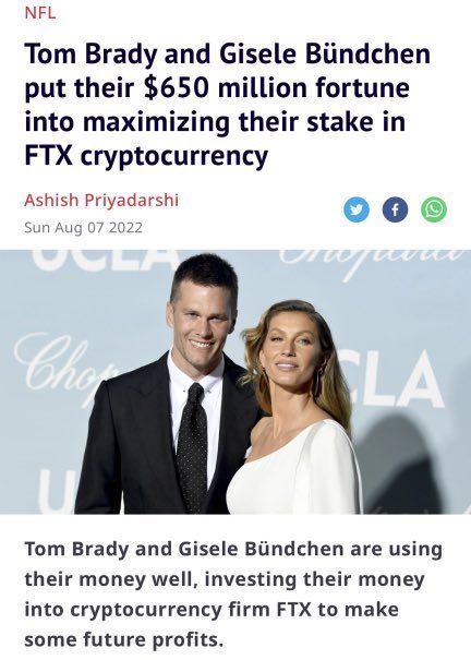 Tom Brady and Gisele Bundchen lost 650 million fortune 10 November 2022 Picture