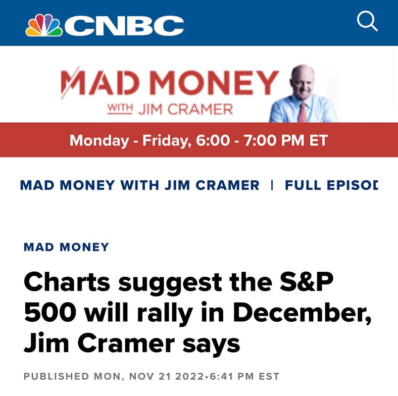 CNBC Mad Money Jim Cramer S&P forecast Picture