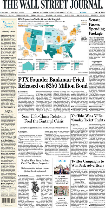 first page of WSJ Picture