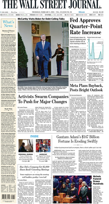 First page of the WSJ Picture