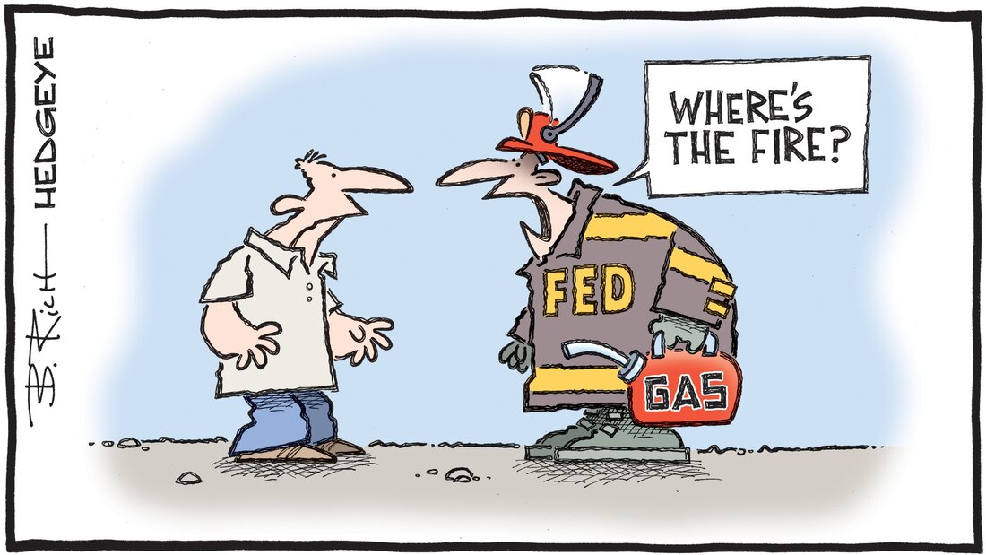 Hedgeye Cartoon FED fire rescue 2023 Picture