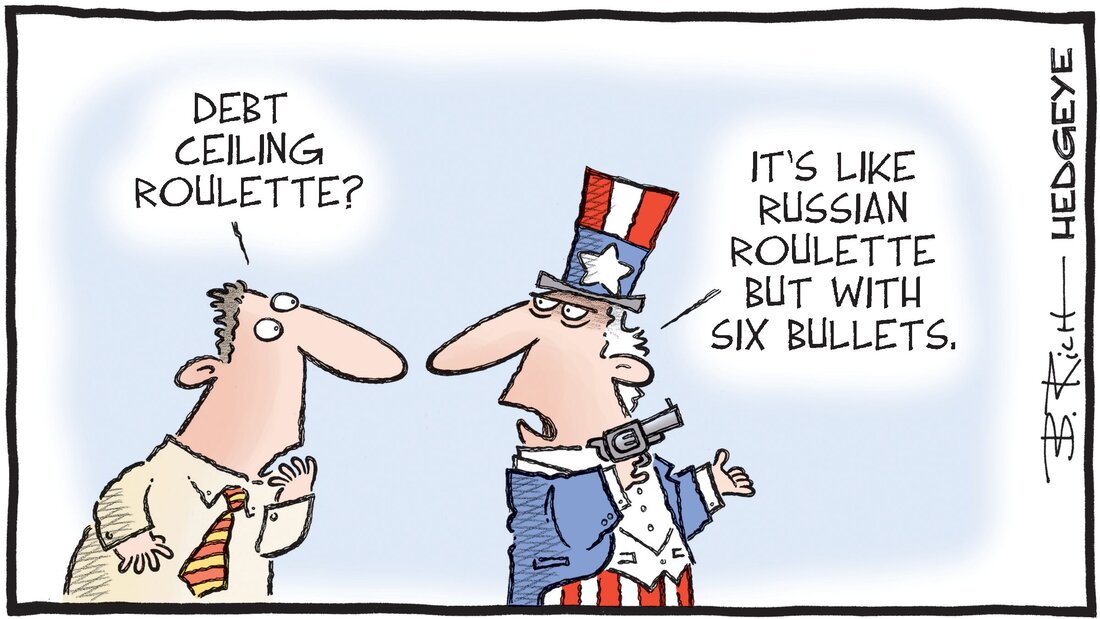 Hedgeye Bib Rich Cartoon of the Day - Debt Ceiling Roulette - Wednesday 10.05.2023 Picture