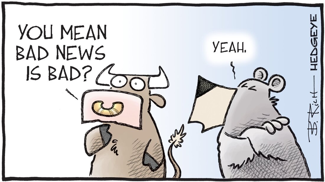 Bob Rich's Cartoon of the Day: Bad News is Bad @Hedgeye 11.04.2023 Picture
