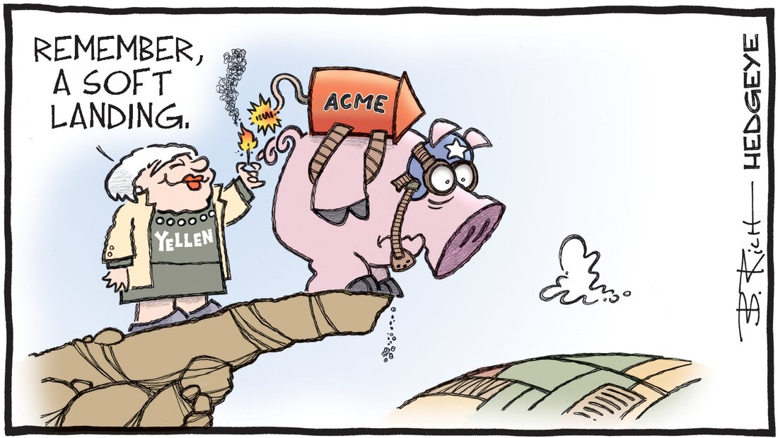 Hedgeye Bob Rich Cartoon of the Day - Soft Landing 27.04.2023 Picture