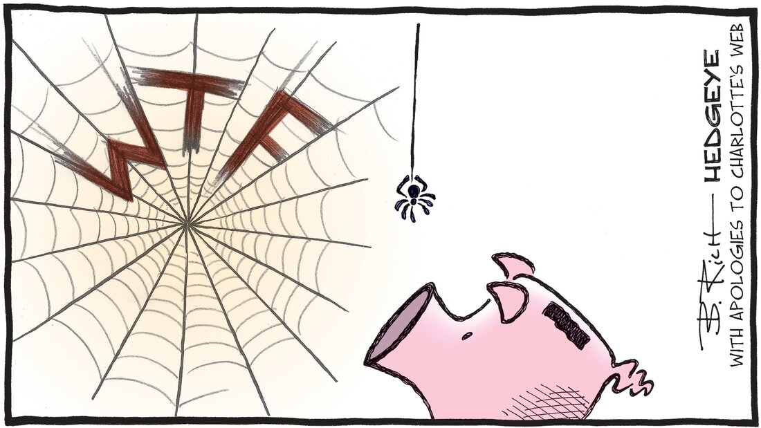 Hedgeye Cartoon Pig Web Spider Picture