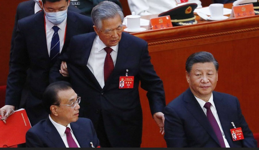 Hu Jintao humiliated in public by China's Xi power move Picture