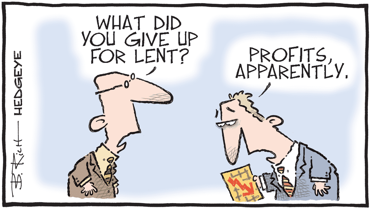 MacroTraders.ro - Hedgeye - Cartoon of the Day - Slash Wednesday - Monday 19.02.2024 Picture