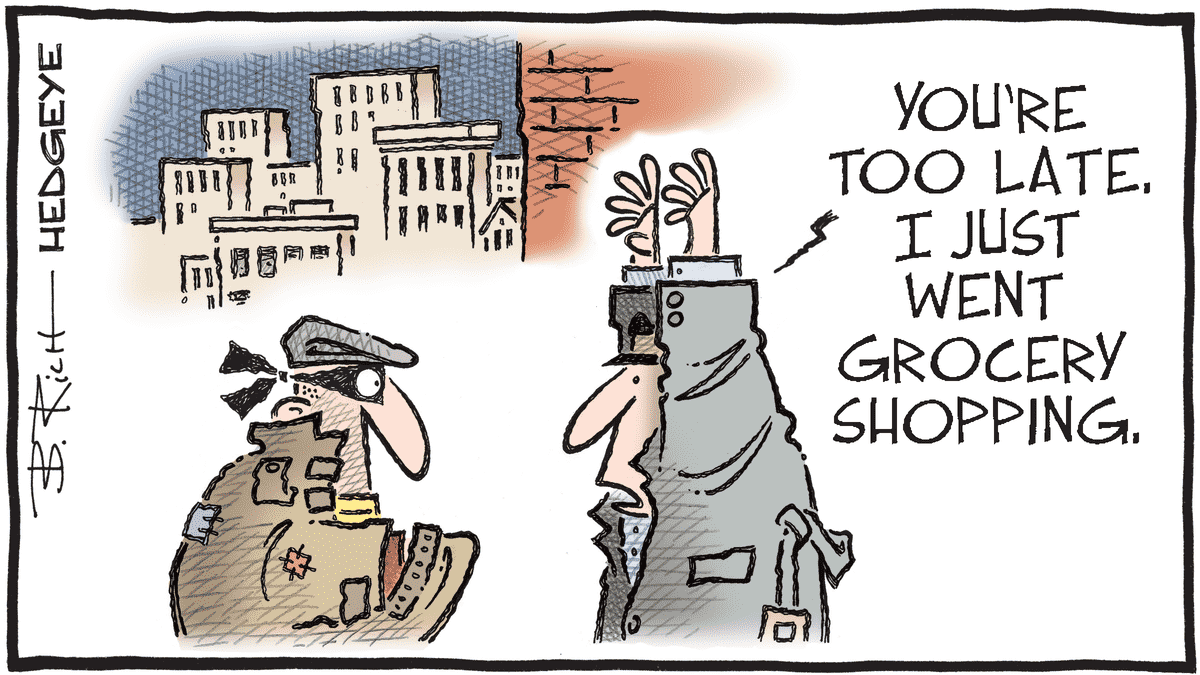 MacroTraders.ro - Hedgeye - Cartoon of the Day - Stick 'Em Up - Monday 04.03.2024 Picture