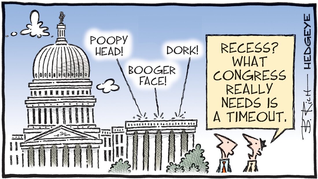 MacroTraders.ro - Hedgeye - Cartoon of the Day-  The politicians aren't behaving - Thursdau 16.11.2023 Picture