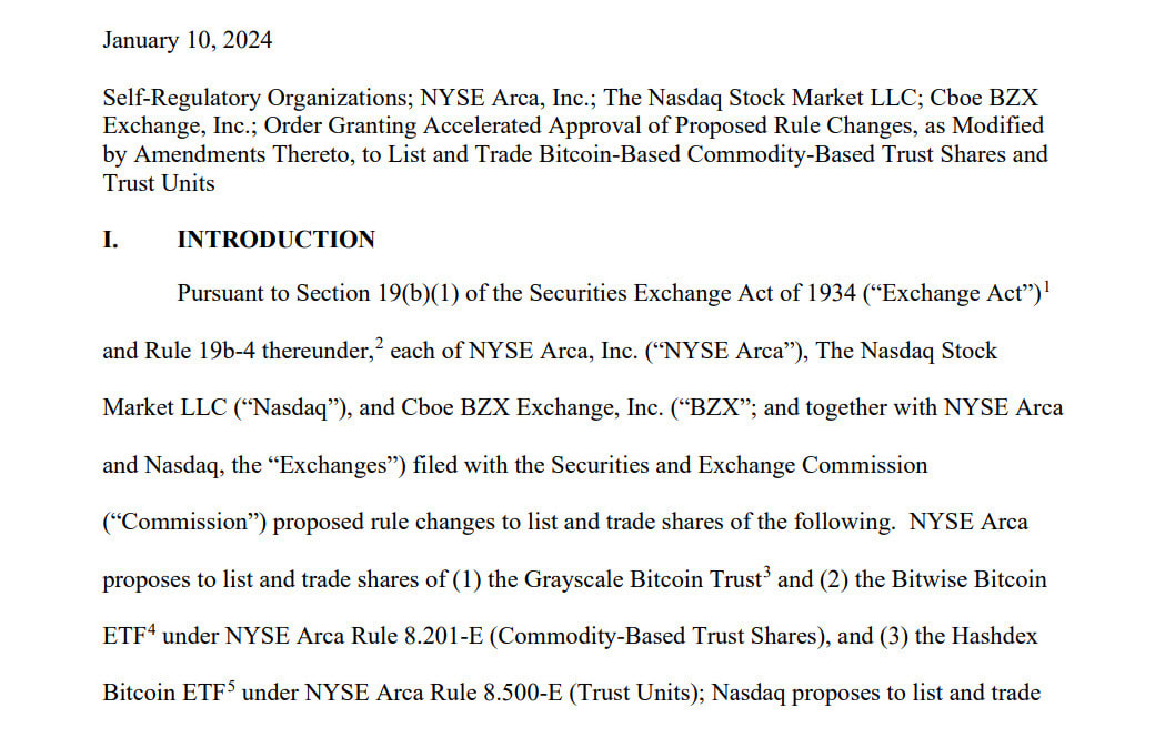 MacroTraders.ro - SEC Bitcoin ETF Approval - Thursday 11.01.2024 Picture