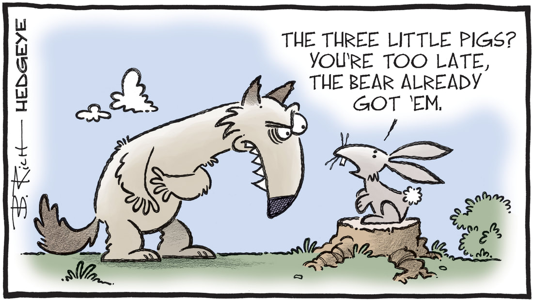 Hedgeye Cartoon of the day wolf no pigs Picture